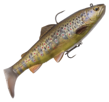 Ripper Savage Gear 4D Trout Rattle Shad - farbe Dark Brown Trout
