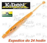 Dropshot gummifische Cormoran K-DON S5 Tricky Tail - farbe white orange