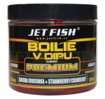 Boilies in dip Jet Fish Premium Classic - Erdbeere / Preiselbeere