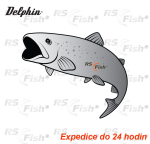 Aufkleber Delphin - Forelle Silber