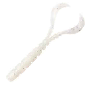 Mustad AJI Worm - Chiki - Chiki - farbe White Glow Glitter (MAJI-CHK-1.7-7)