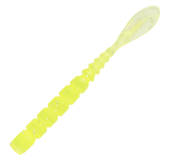 Mustad AJI Worm - Fla - Fla - farbe UV Clear Chatreuse (MAJI-FLA-2-5)