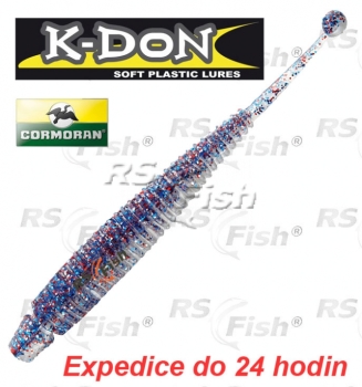 Dropshot gummifische Cormoran K-DON S5 Tricky Tail - farbe blue red shiner