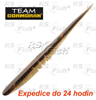 Dropshot gummifische TC Slick Worm SB5 - farbe clear brown flitter
