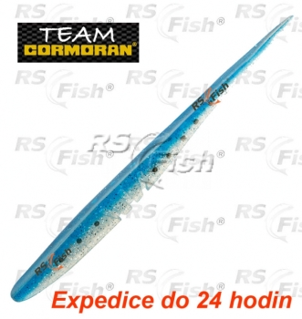 Dropshot gummifische TC Slick Worm SB5 - farbe clear blue flitter
