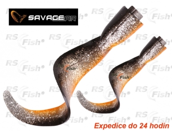 Ersatzschwanz Savage Gear 3D Hard Eel - farbe Dirty Silver