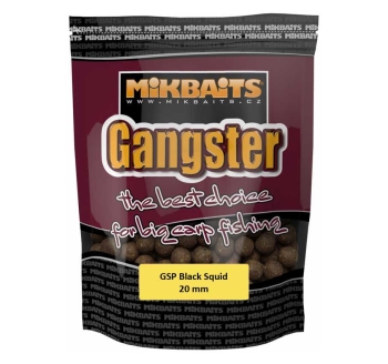 Boilies Mikbaits Gangster GSP - Schwarzer Tintenfisch - 1 kg