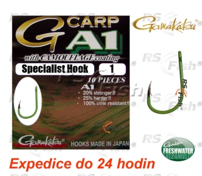 Haken Gamakatsu G-Carp A1 Specialist Hook Camo Green