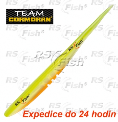 Dropshot gummifische TC Slick Worm SB5 - farbe white yellow