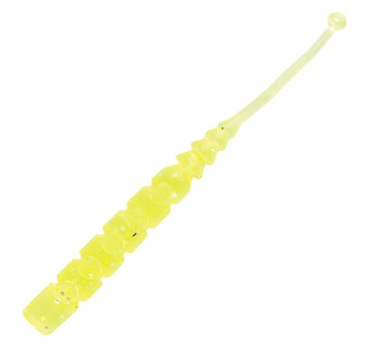 Mustad AJI Worm - Plu - Plu - farbe UV Clear Chatreuse (MAJI-PLU-2-5)
