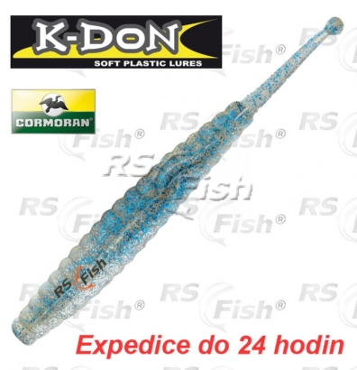 Dropshot gummifische Cormoran K-DON S8 Slugtail - farbe green blue flitter