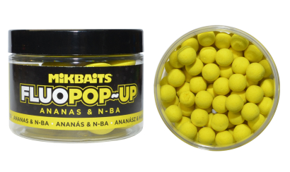 Boilies Mikbaits Mikbaits Fluo Pop-Up - Ananas & N-BA - 10 mm